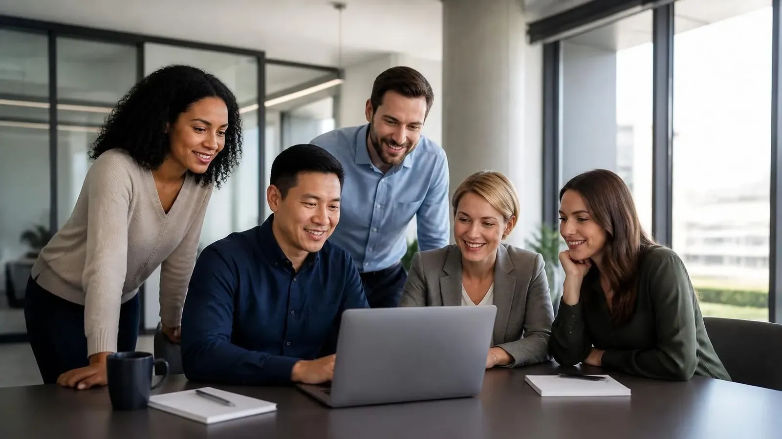 B2B team collaborating